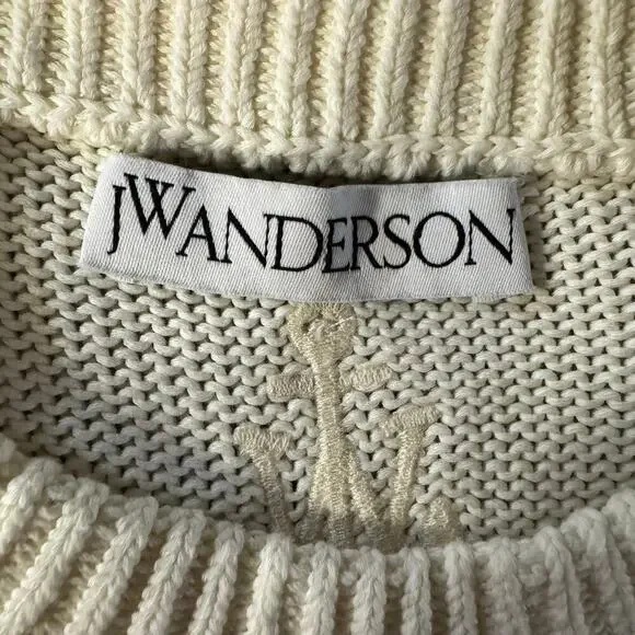 JW ANDERSON Twist-front cutout cotton dress Cream Size XS - Picture 10 of 13